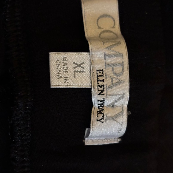 Ellen Tracy Black Wide-Leg Pants with Pocket Detail Xl Corpcore Dark Academia - Picture 5 of 13